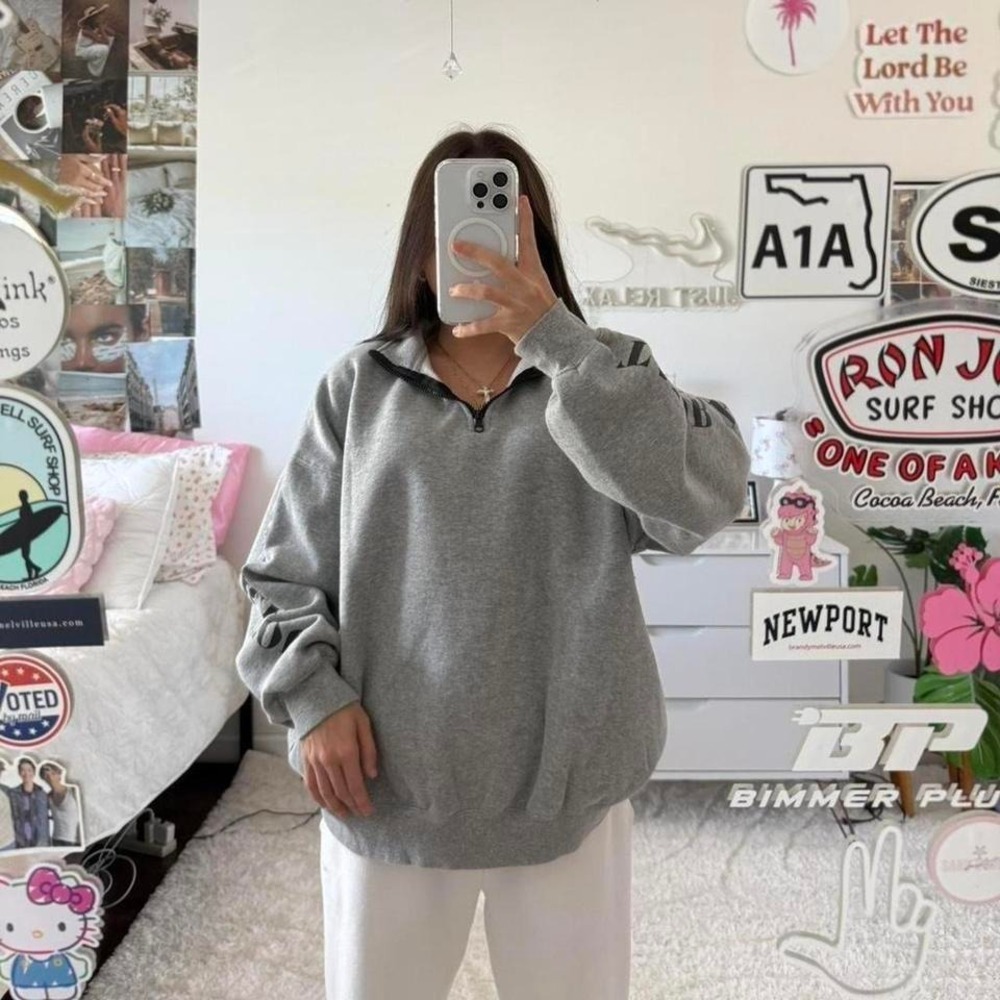 Dark Grey Taylor Swift "the eras tour" quarter zip sweatshirt